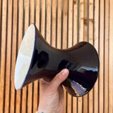 Blue ceramic diabolo vase, 1950