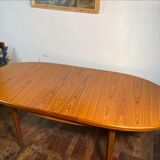 Teak dining table Zebrano MCM