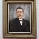 Portrait men 1930 in gold frame