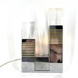 Vintage chrome and plexi table lamp attr. to Gaetano Missaglia, 1970s