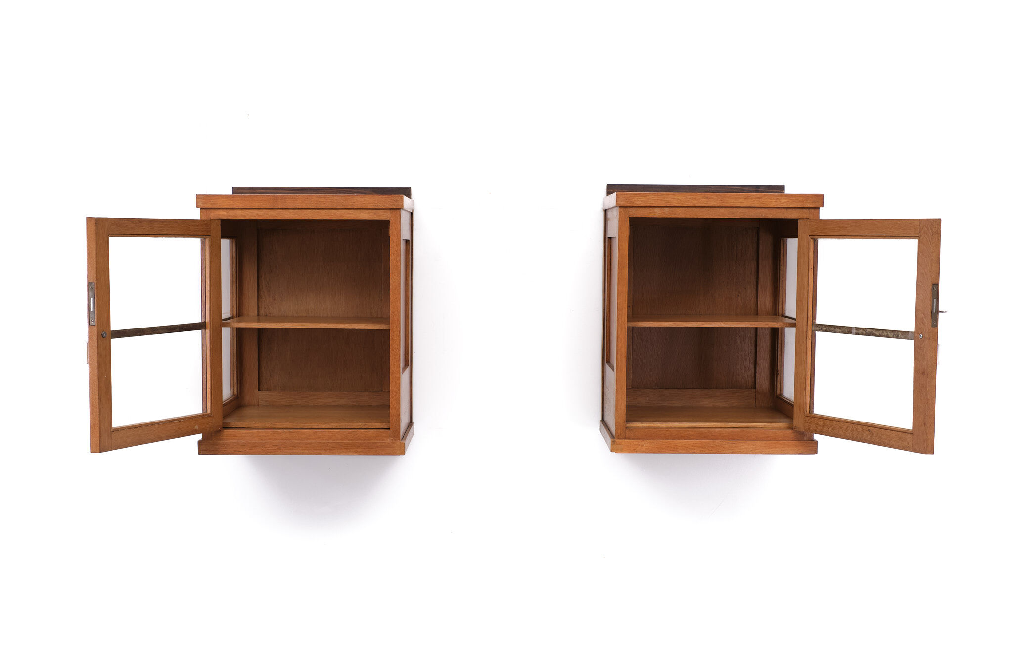Oak art deco hanging cabinets 1930s