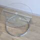 Vintage swivel coffee table with 3 glass and chrome trays – 1980s