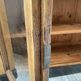 Enfilade de métier en chêne avec portes vitrées