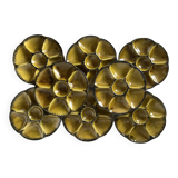 Vintage ceramic oyster plates from Gien