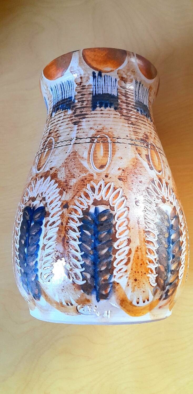 Vase en grès sel J.C Courjault Keraluc 60s