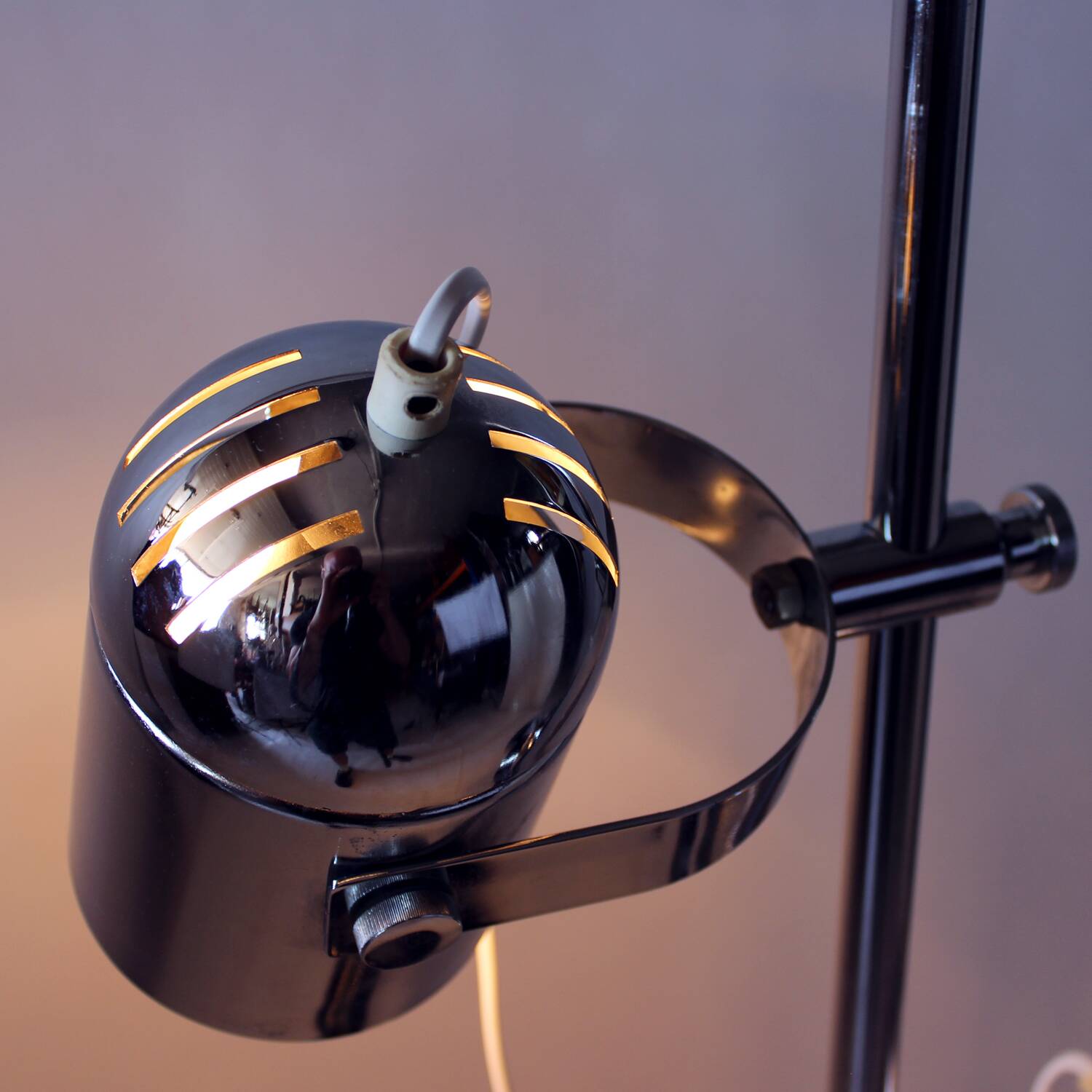 Vintage Combi Lux Chrome Double Spotlight Floor Lamp, Czechoslovakia, 1970s