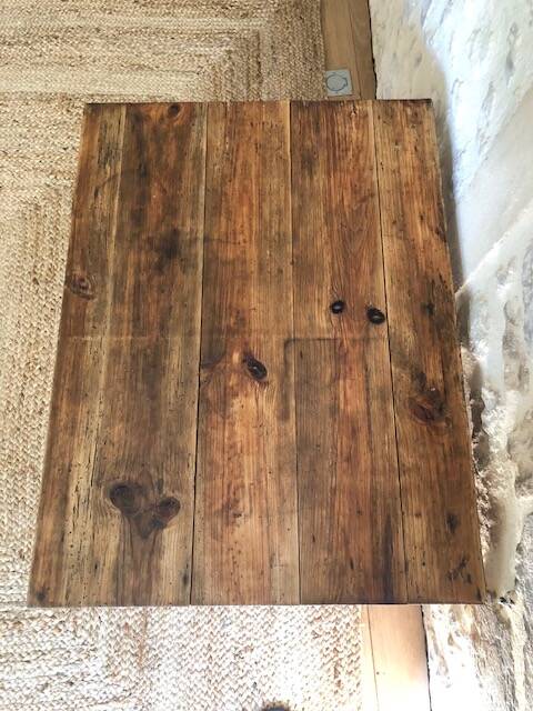 Wooden farmhouse coffee table