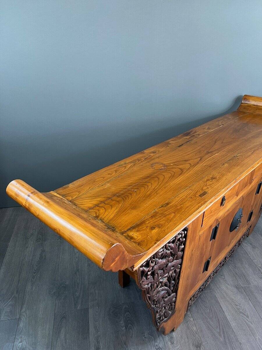 Antique Japanese Pine Console Buffet 20th Century