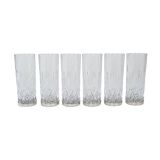 Set of crystal glasses, Italian design, 1960s, production: Italy