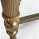 Brass and smoked glass coffee table, neoclassical design.