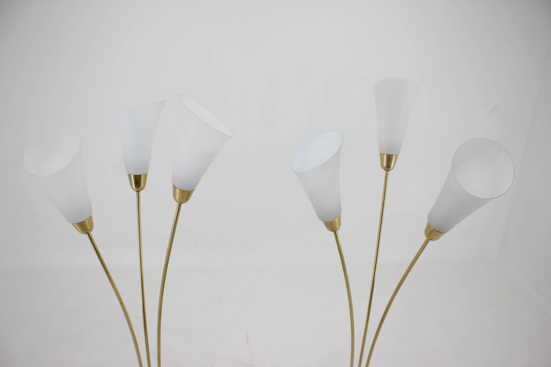 1940s Pair of Art Deco Floor Lamps, Czechoslovakia