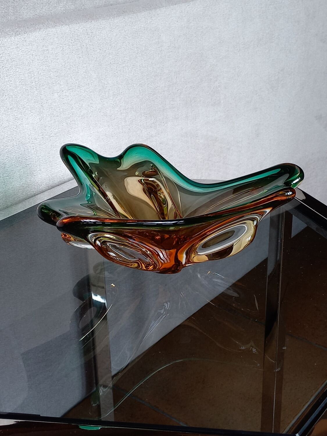 Centerpiece cutter, glass design Murano Sommerso