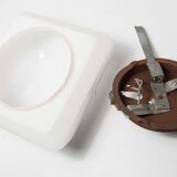 White opaline ceiling light, 60s