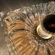 Pair large vintage architectonic wall lamps, 60s, glass