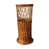 Porte-parapluie vintage en osier