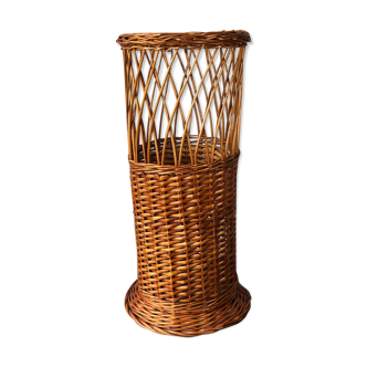 Vintage wicker umbrella holder