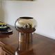 Midcentury modern centerpiece silver plated vase, Teghini Firenze, Italy, ca. 1970
