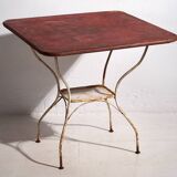 Antique red garden table (c.1920)
