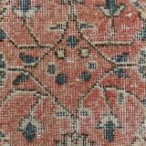 3x9 Vintage All-Over Floral Red Turkish Runner Rug, 92x286Cm