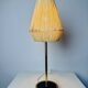 Model 332 Table Lamp In Brass And Natural Fibre By Eae, Sweden 1950S