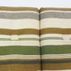 Danish design teak sofa with green striped cushions, 1960's