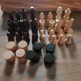 Board game set: checkers - chess - backgammon