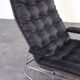 Bauhaus Leather and Chrome Model Fenix Chaise Longue by Sam Larsson for Dux