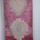 Vintage Turkish rug from Oushak, hand-woven 91x300 cm