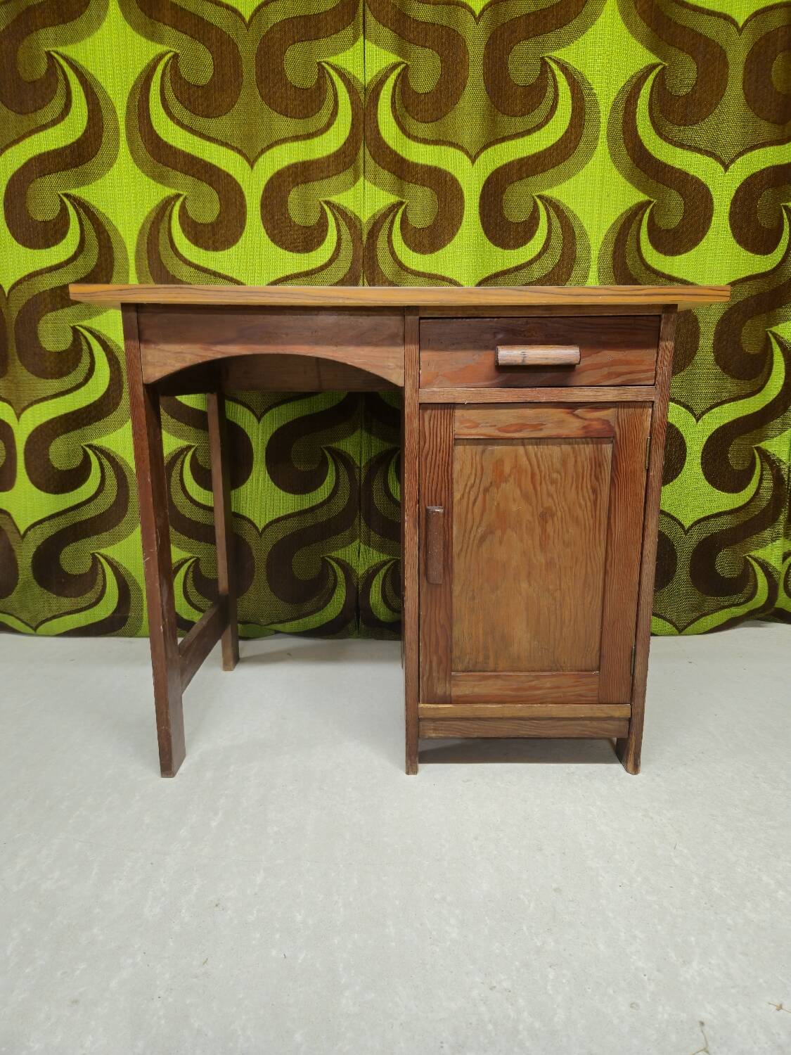 Small fir desk, workshop, 1950s
