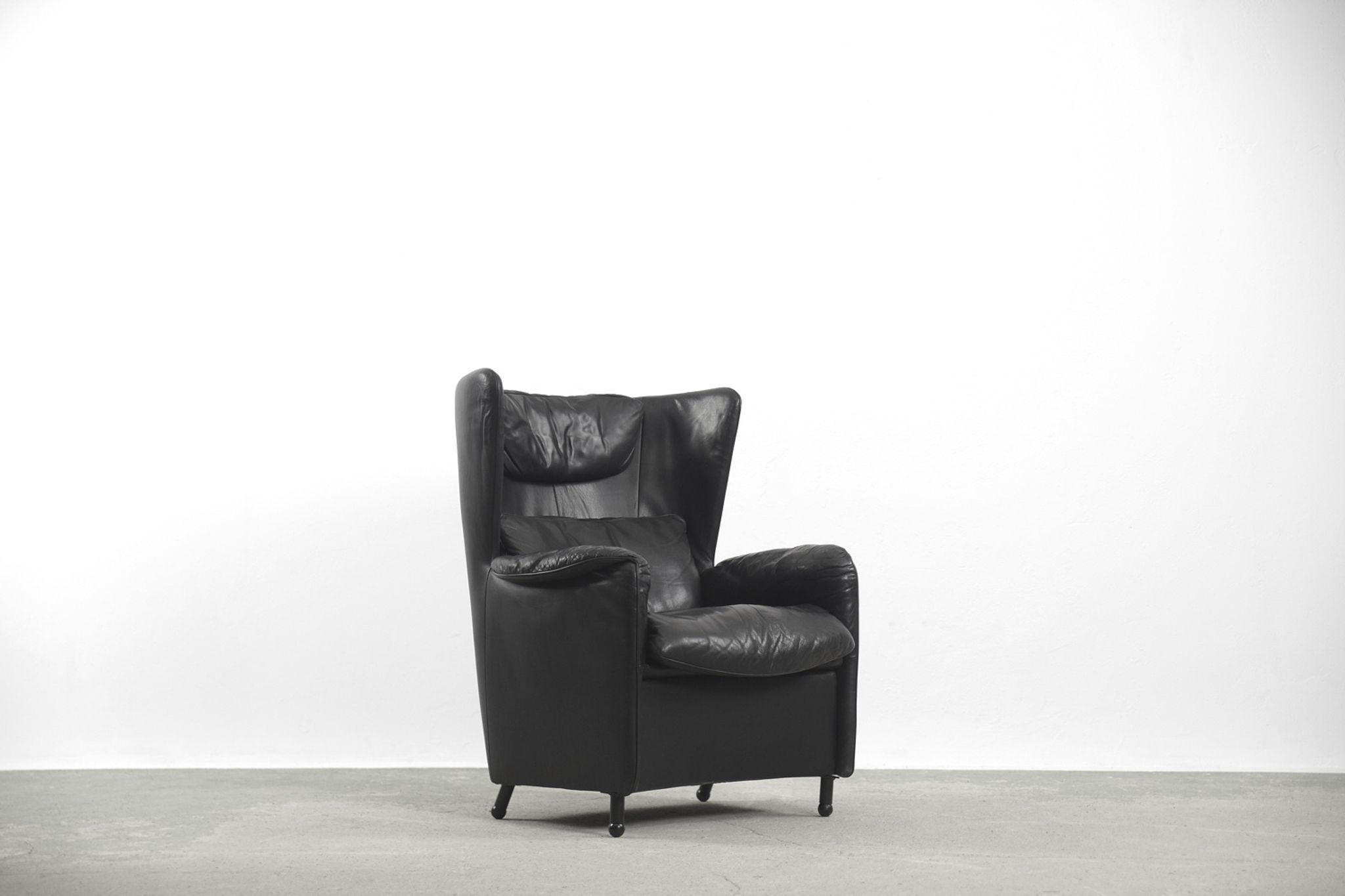 DS-23 leather lounge wing chair by Franz Josef Schulte for De Sede,1980