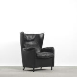Fauteuil à oreilles en cuir DS-23 de Franz Josef Schulte pour De Sede, 1980