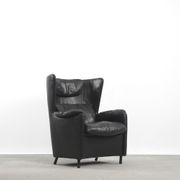 DS-23 leather lounge wing chair by Franz Josef Schulte for De Sede,1980