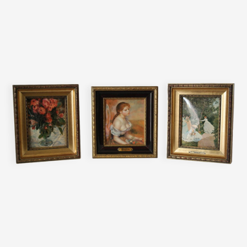 Trio Paintings reproductions of famous vintage painters