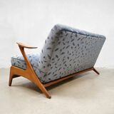 Danish vintage design Z shape sofa Kurt Østervig ‘floating armrests’