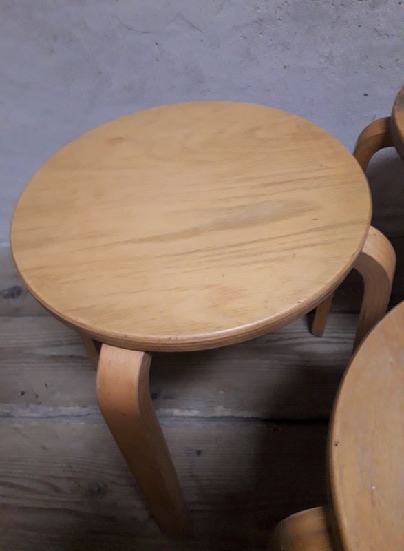 3 Stackable Scandinavian stools