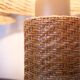 Pair of large Scandinavian rattan lamps from the 80s