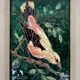 Emaux de Limoges, "Le Loriot", signed by master enameler Christiane Dujardin, 1950s-1960s