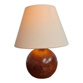 Lampe boule en noyer