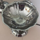 Vintage set of 6 finely engraved stainless steel bowls.