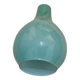 light suspension; Peil&Putzler, emerald green opaline; pear-shaped