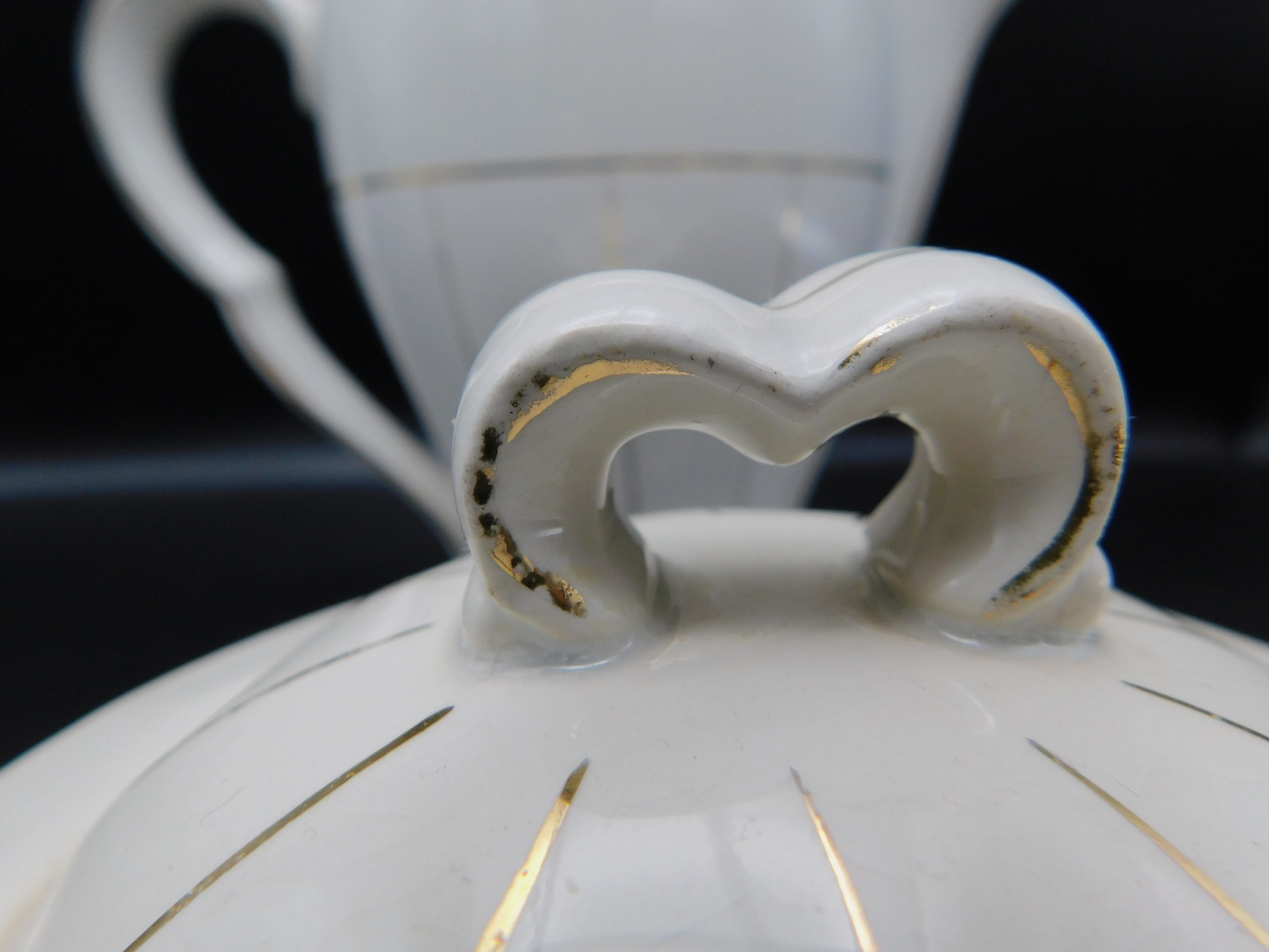 Céranord pourer, creamer and sugar bowl