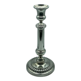 Silver metal candle holder