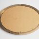 Oval mirror with wooden frame