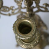 Pair of brass candelabras