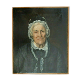 Huile sur toile xix portrait de femme p.sallé