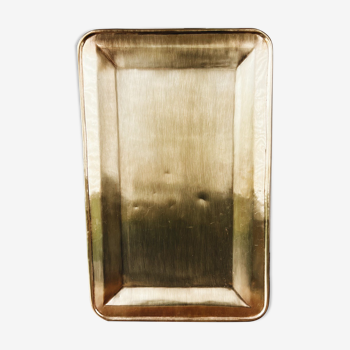 Golden brass serving tray