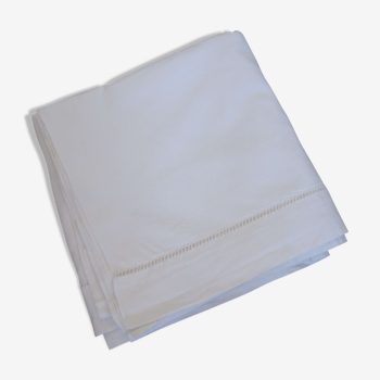 Drap ancien coton blanc