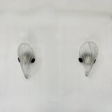 Pair of post modern shell wall lamps , 1980s