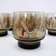 8 smoked glass goblets - Tivoli Luminarc Arcoroc France - vintage 70s