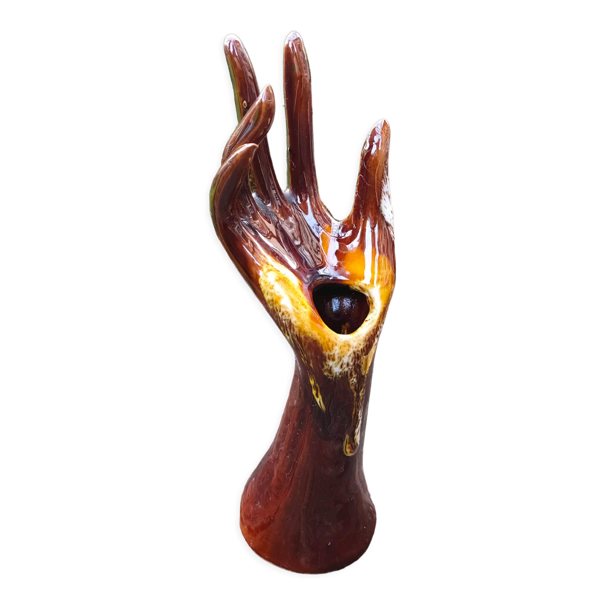 Ringer or soliflore in Vallauris ceramic.